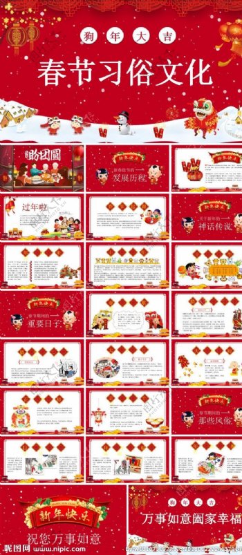 中国节春节习俗文化PPT