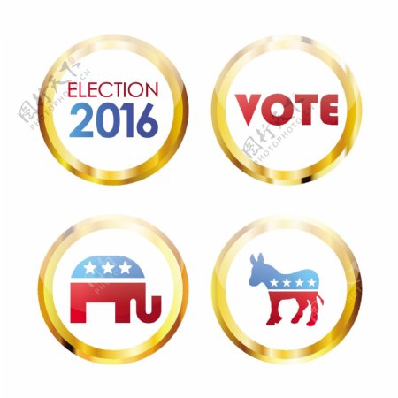 年美国总统选举按钮集