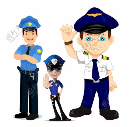 卡通警察
