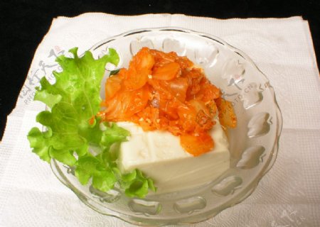 白菜拌冷豆腐