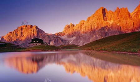 大气唯美湖边风景