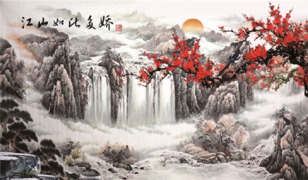 新中式装饰画背景