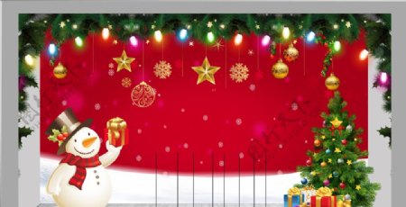 圣诞橱窗主题背景