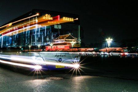 北京公交夜景