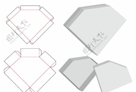 纸质包装盒刀模设计图