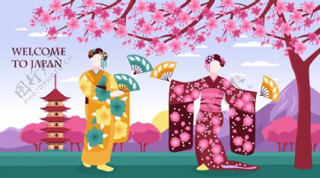 樱花日式服装