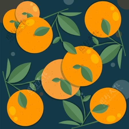 创意带叶橙子