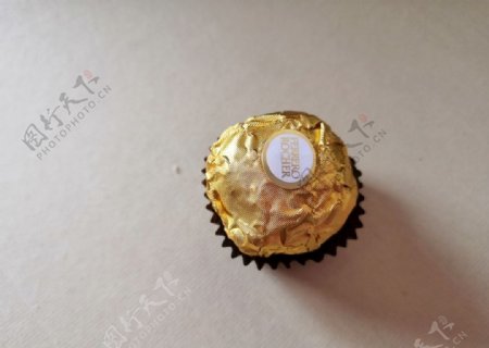 糖果巧克力金色圆形包装纸