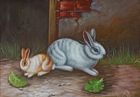 小白兔寻食图