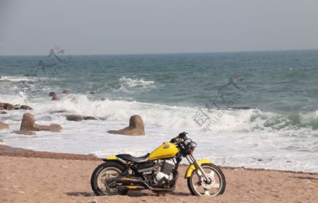 海边摩托车