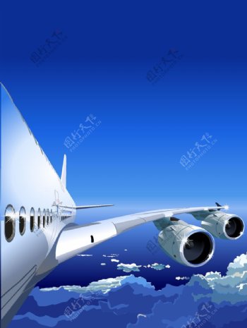 卡通造型民航客机飞机