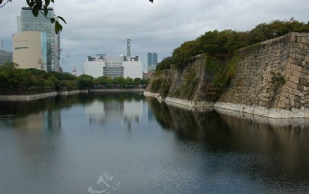 日本古城护城河