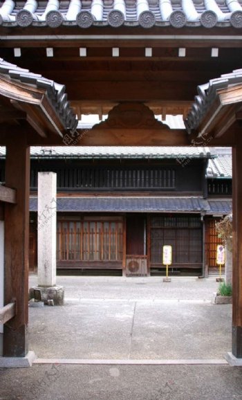 日式古建大门