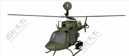 武装直升飞机模型