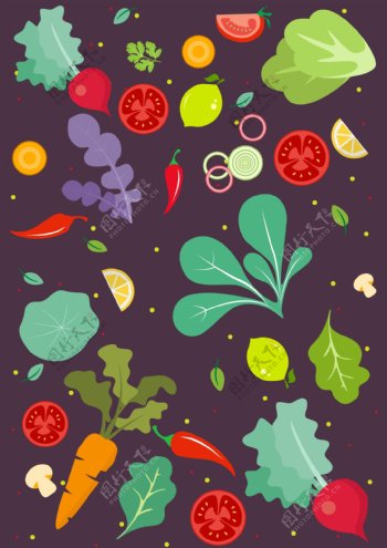 彩色蔬菜水果