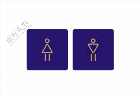 男厕女厕图标设计矢量