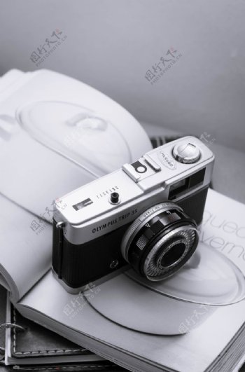 相机艺术莱卡黑白背景素材