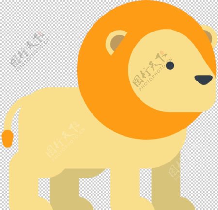 狮子动物标志图形图标装饰素材