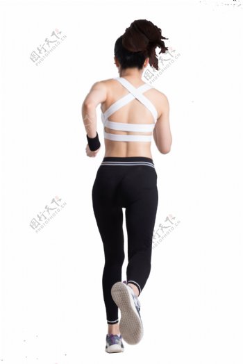 运动健身跑步女性人物素材
