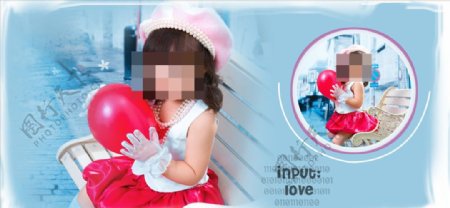 植入爱儿童通用相册PSD模板