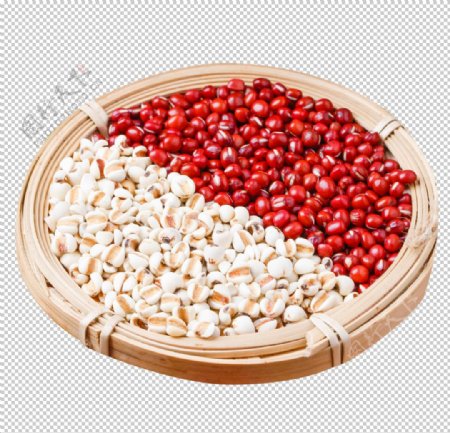 红豆八宝食材竹筐海报素材