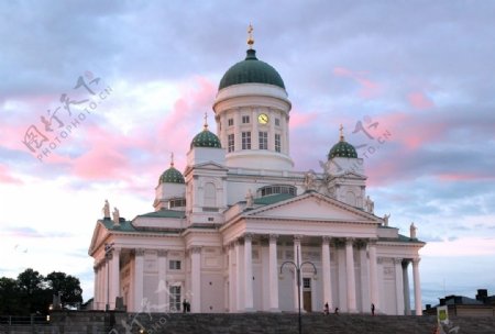 芬兰赫尔辛基大教堂建筑风景