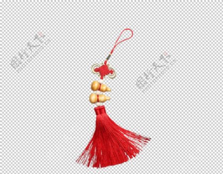 中国结葫芦穗装饰背景海报素材