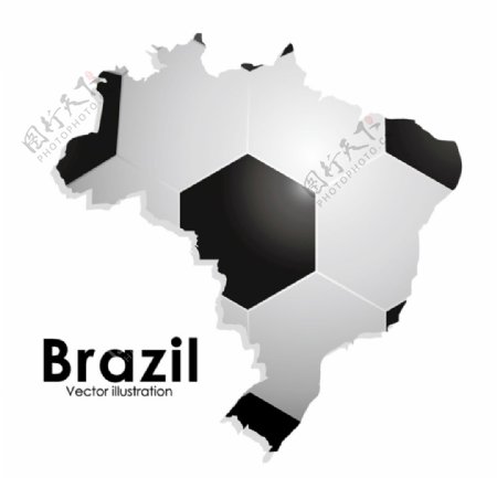 创意巴西足球海报矢量素材