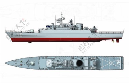 伊朗新型驱逐舰两视图