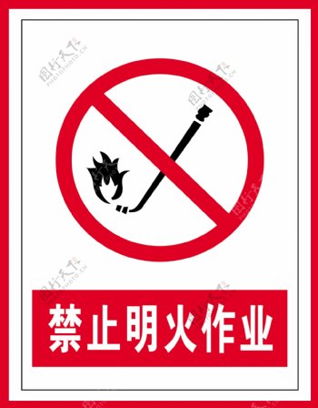 禁止标识禁止明火作业