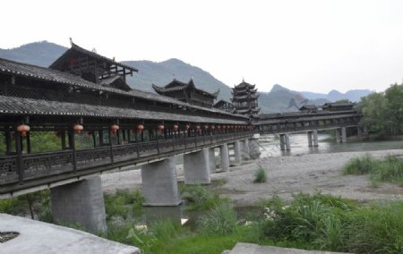 湘西土家族特色风雨桥图片