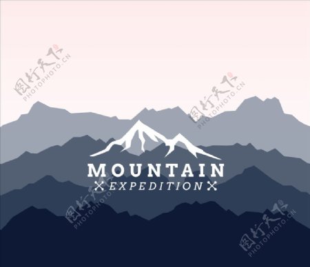 高山探险标志图片