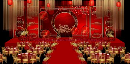 红金中式婚礼