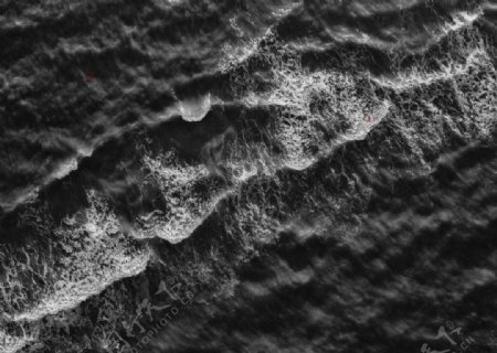 海洋波浪波纹黑白墙画艺术背景图片