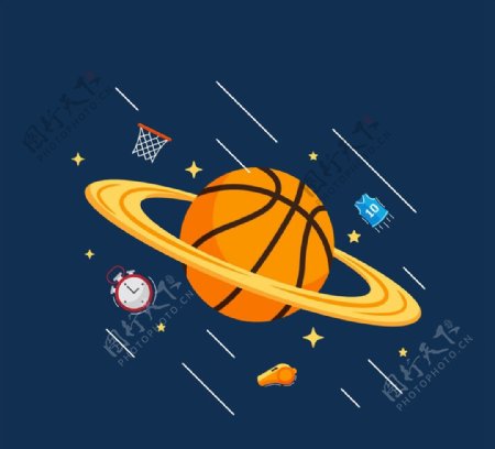 篮球星球设计图片