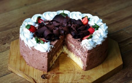 巧克力奶油蛋糕图片