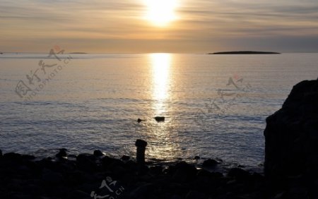 夕阳落日风光图片