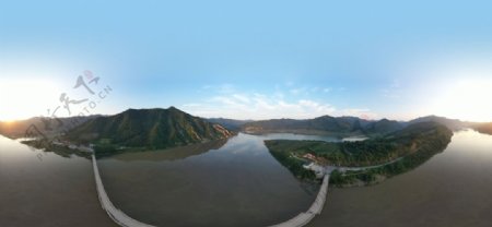 浑江大桥航拍全景图图片