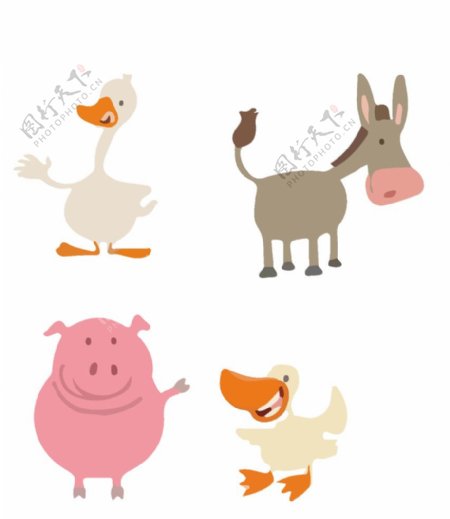 农场动物卡通图片