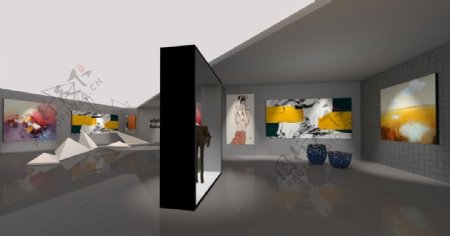 艺术展厅三维设计图片