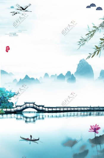中国山水水墨画图片