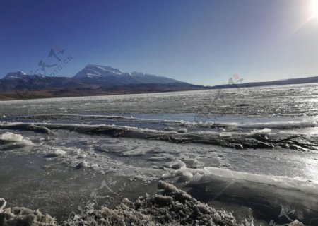 冰川湖泊山水风景图片