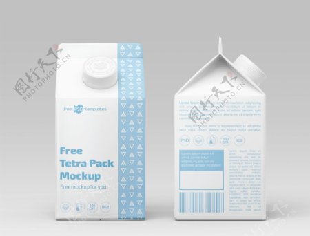 牛奶包装样机图片
