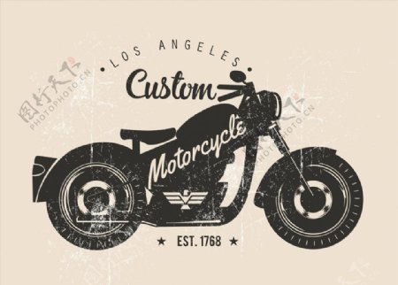 作旧摩托车标志图片