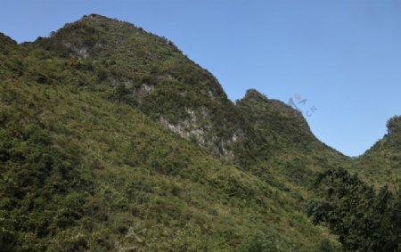 卡斯特地貌素材山峰南坡图片