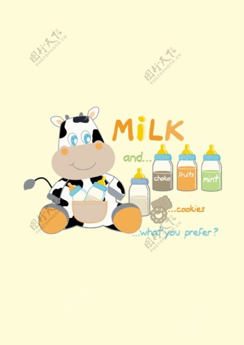 奶牛牛奶图片