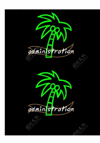 椰树矢量班服图案logo图片