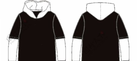 假两袖卫衣分层素材图片