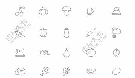 食物平面SEO图标UI标识标志图片