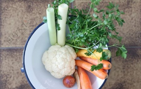 新鲜的菜花蔬菜图片
